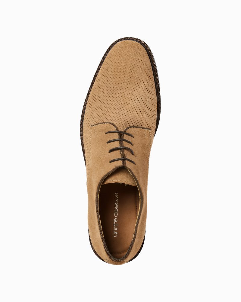 André Assous Arturo Taupe Suede Derby Shoes