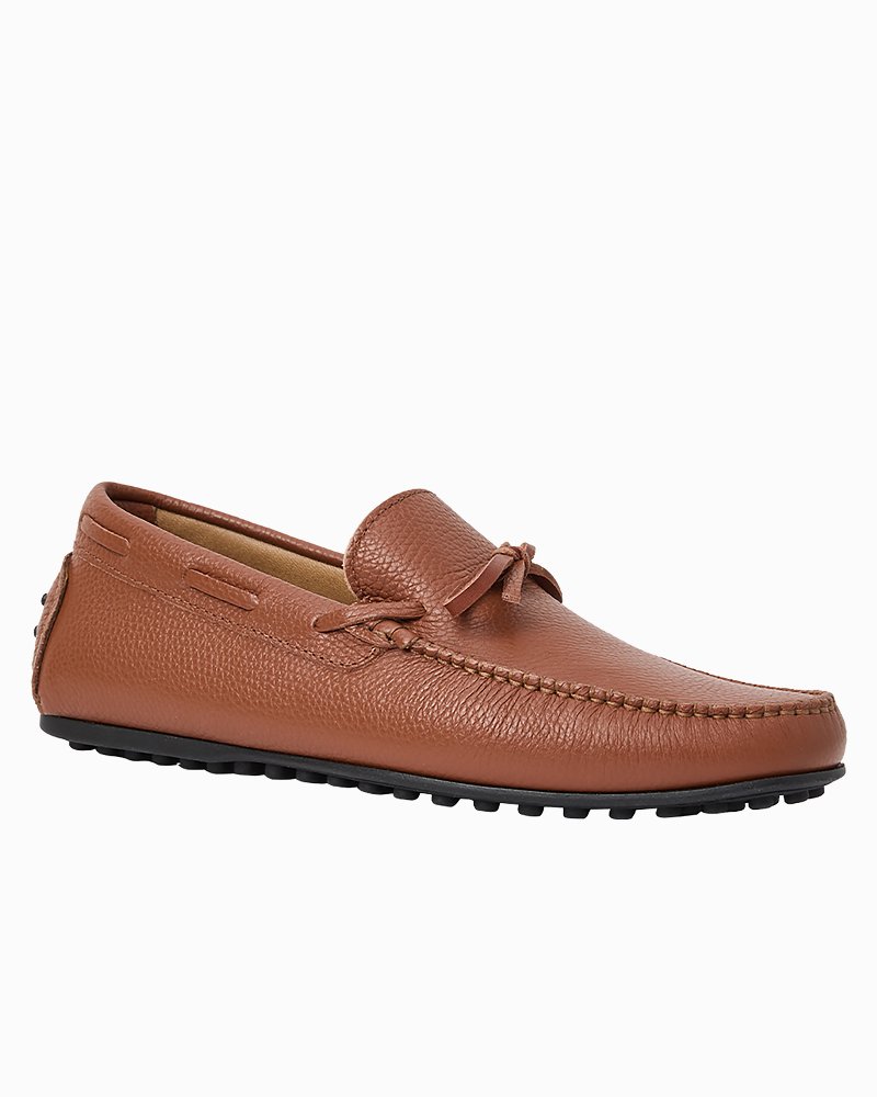André Assous Gabe Cognac Tumbled Leather Loafers thumbnail 3