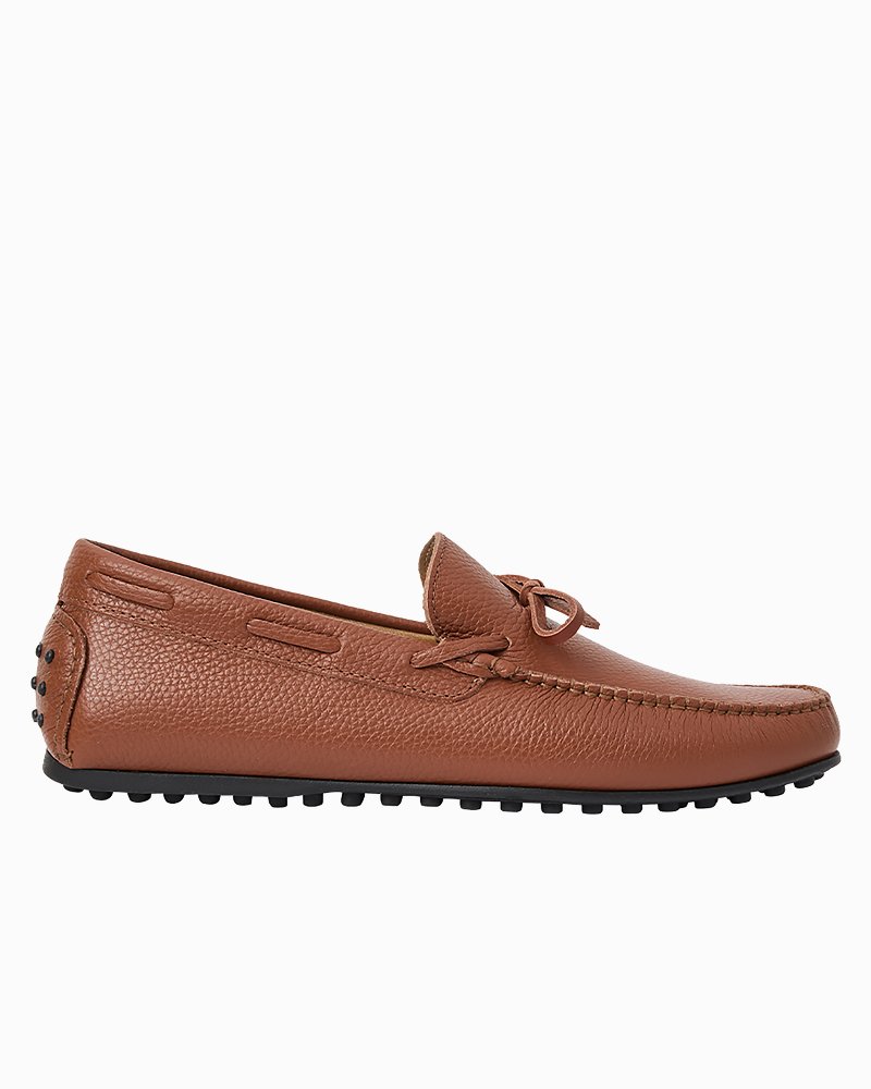 André Assous Gabe Cognac Tumbled Leather Loafers