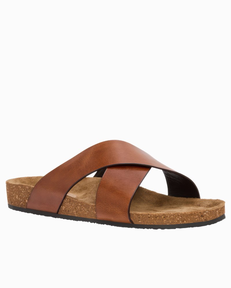 André Assous Max Cognac Leather Sandals
