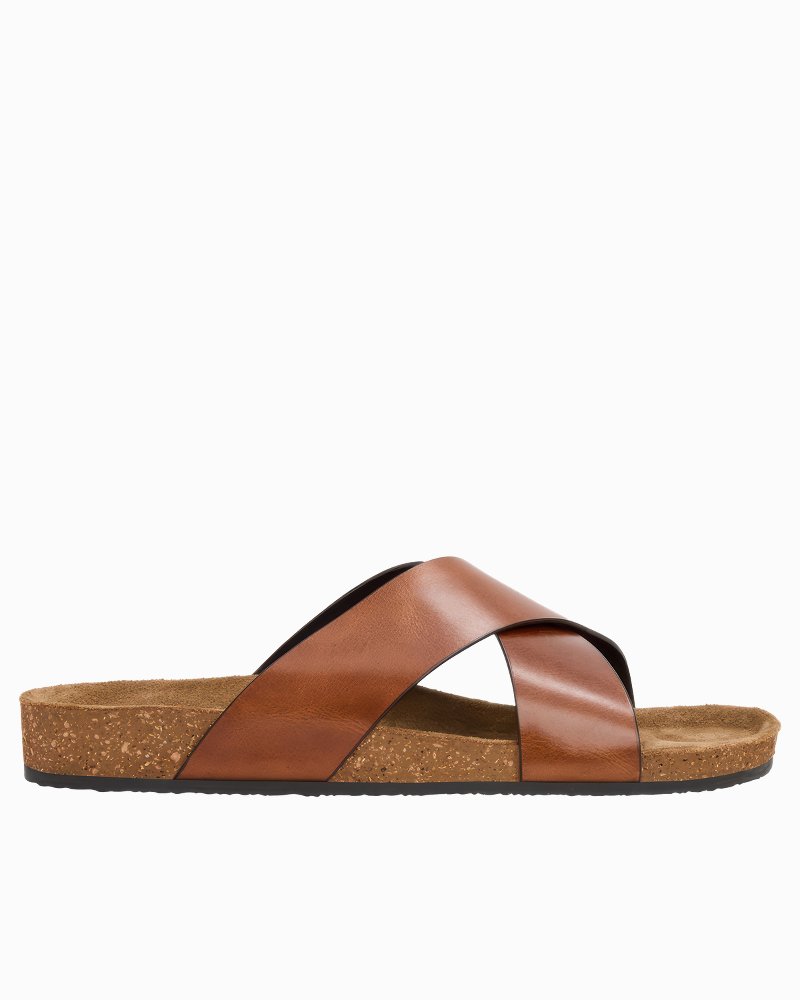 André Assous Max Cognac Leather Sandals