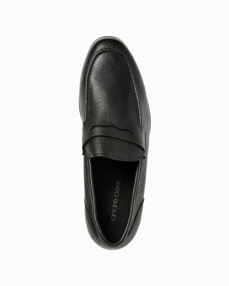 André Assous Thomas Black Leather Loafers