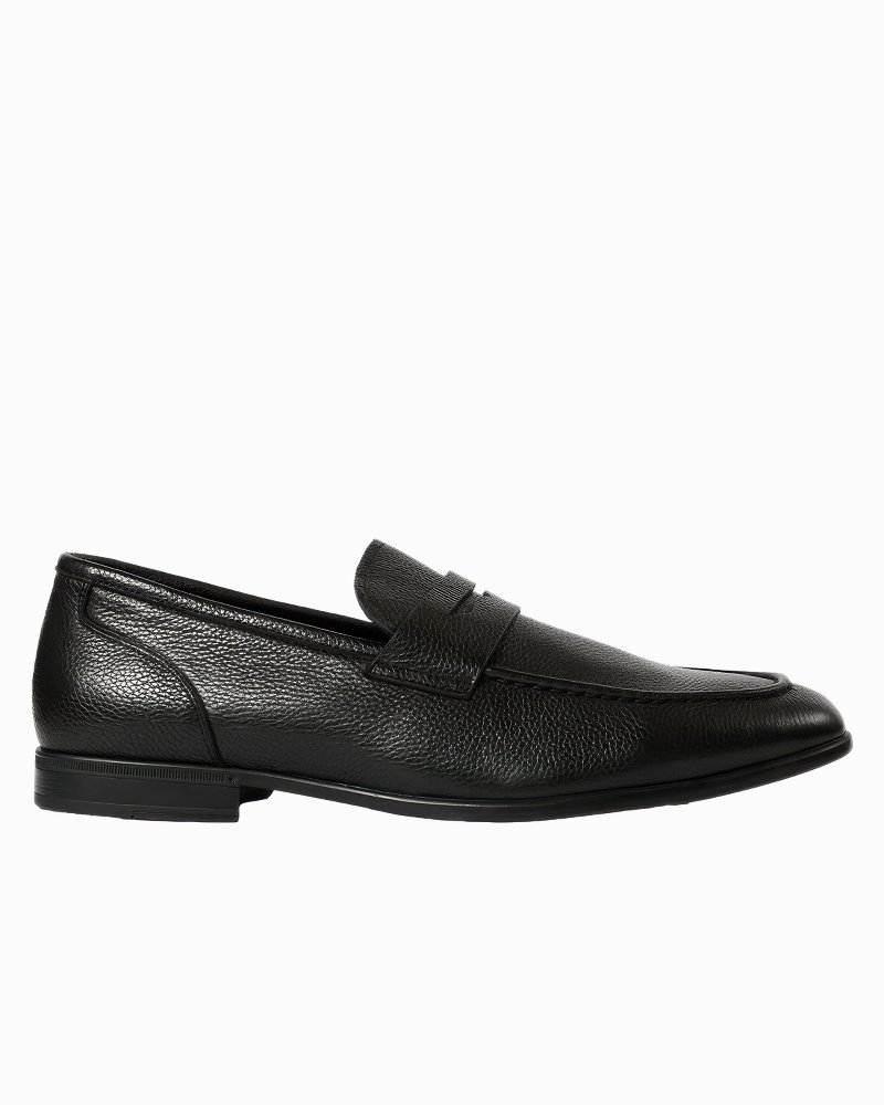 André Assous Thomas Black Leather Loafers