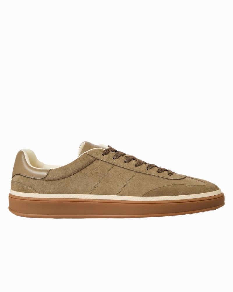 André Assous Xander Taupe Suede Lace-Up Sneakers