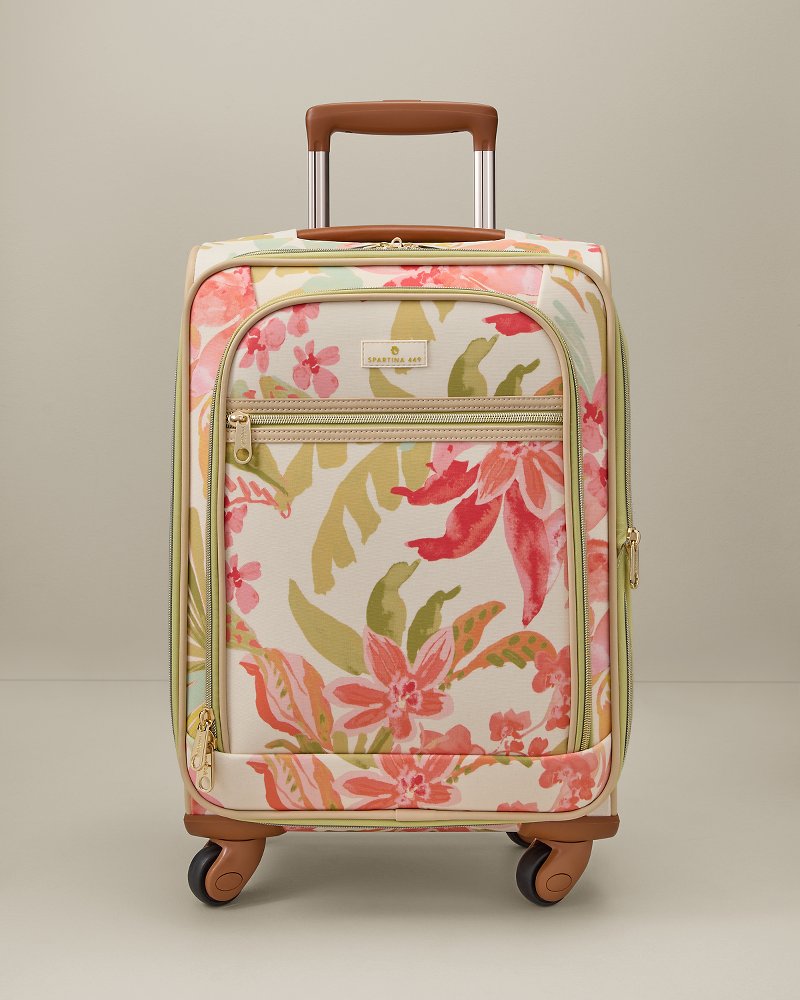 Spartina Green Palms 20-Inch Expandable Rolling Suitcase