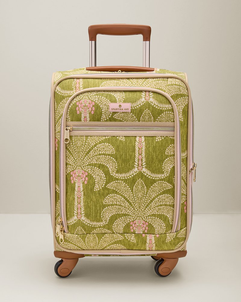 Spartina Green Tropical 20-Inch Expandable Rolling Suitcase thumbnail 4