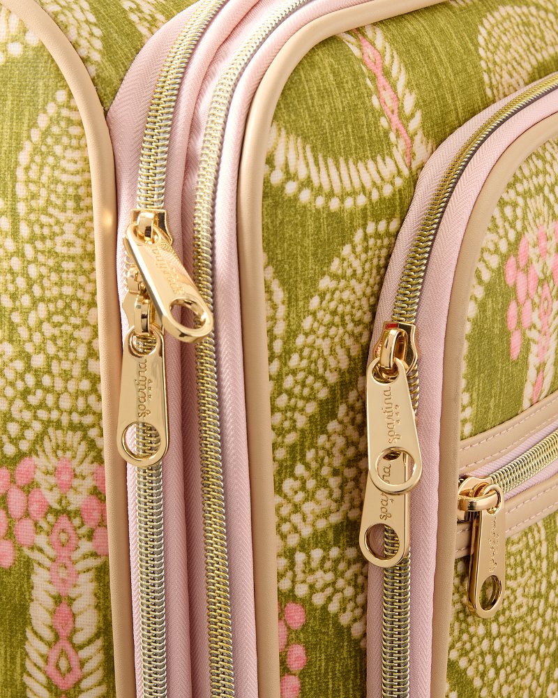 Spartina Green Tropical 20-Inch Expandable Rolling Suitcase thumbnail 5