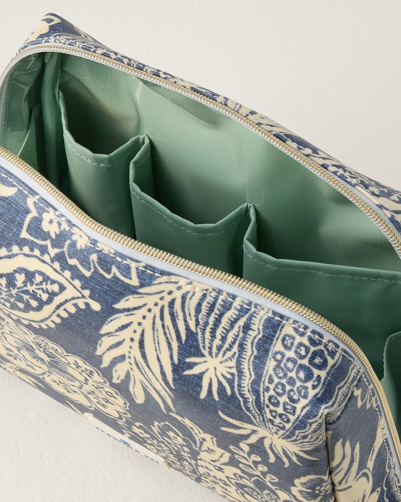 Spartina Flagler Blue Large Cosmetic Pouch thumbnail 4