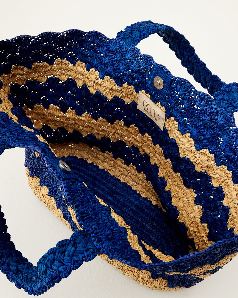 Ivy Stripe Raffia Tote
