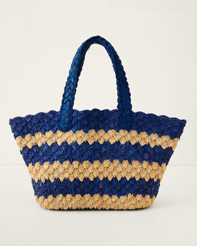 Ivy Stripe Raffia Tote
