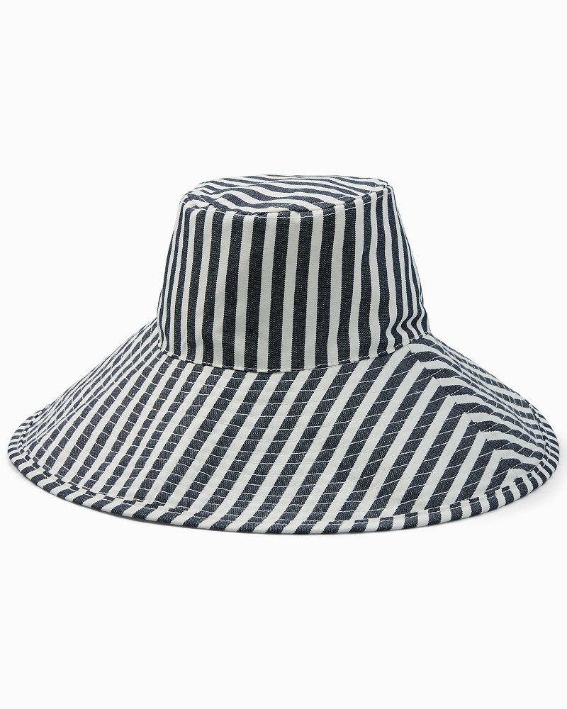 Long-brim canvas bucket hat