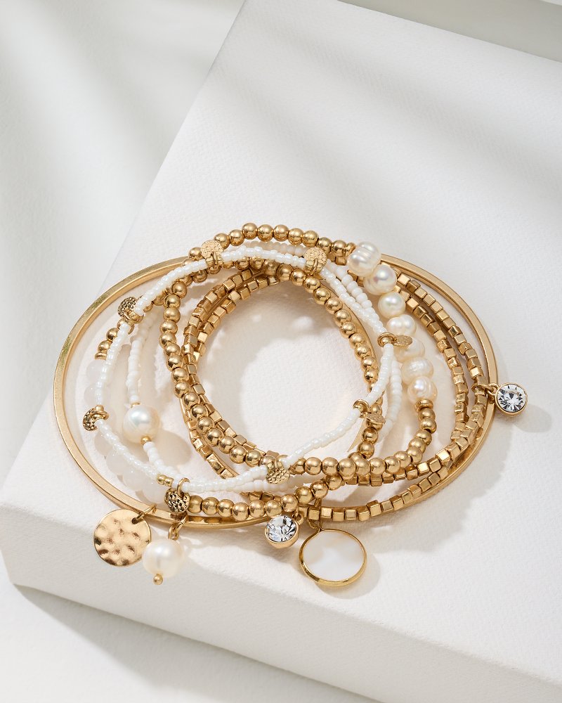 Indigo Bay Stackable Stretch Bracelet & Bangle Set