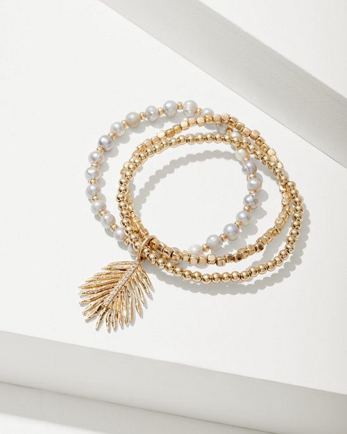 Hibiscus Collection Pearl Bracelet Set
