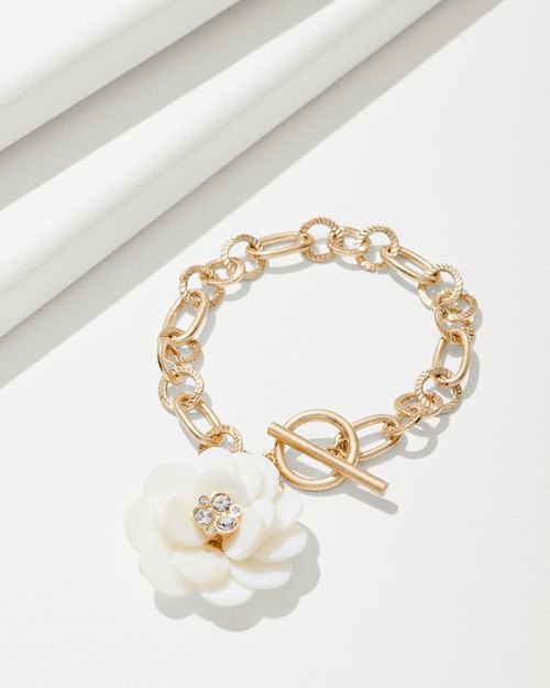Hibiscus Collection Mother-of-Pearl Flower Bracelet