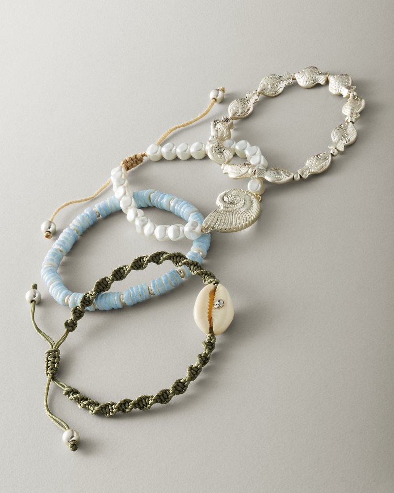 Lagoon Mixed Materials Bracelet Set