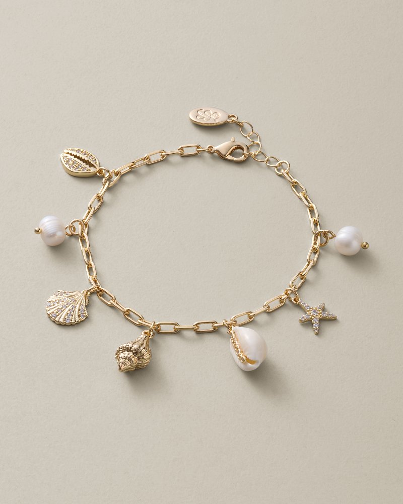 Rose Coast Shell Charm Bracelet