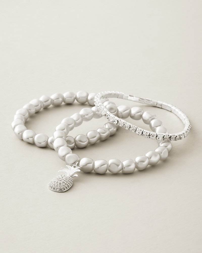 Shimmering Shores Pearl & Stone Bracelet Set