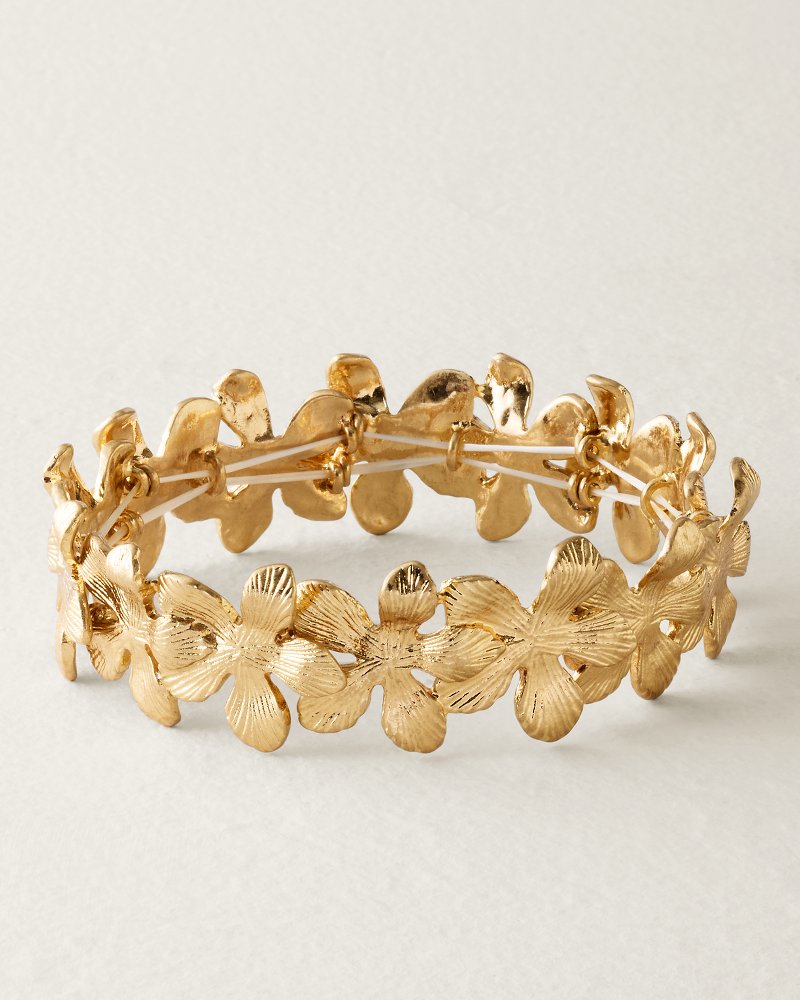 Hibiscus Charm Pressed Flower Stretch Bracelet