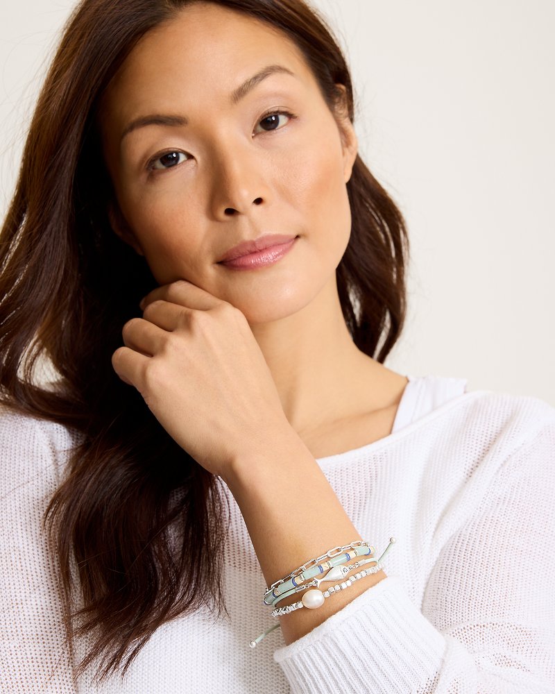 Harbor Glow Mixed Material Bracelet Set