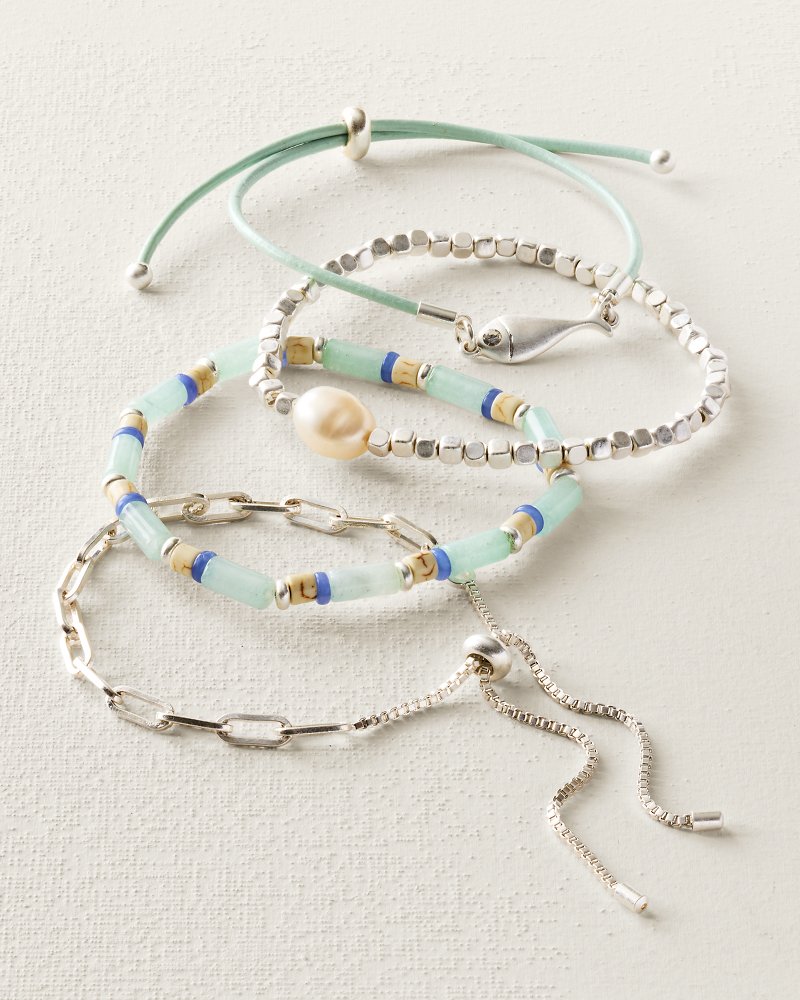 Harbor Glow Mixed Material Bracelet Set