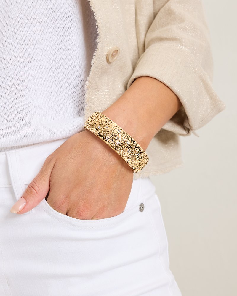 Harbor Glow Textured Hinge Bracelet