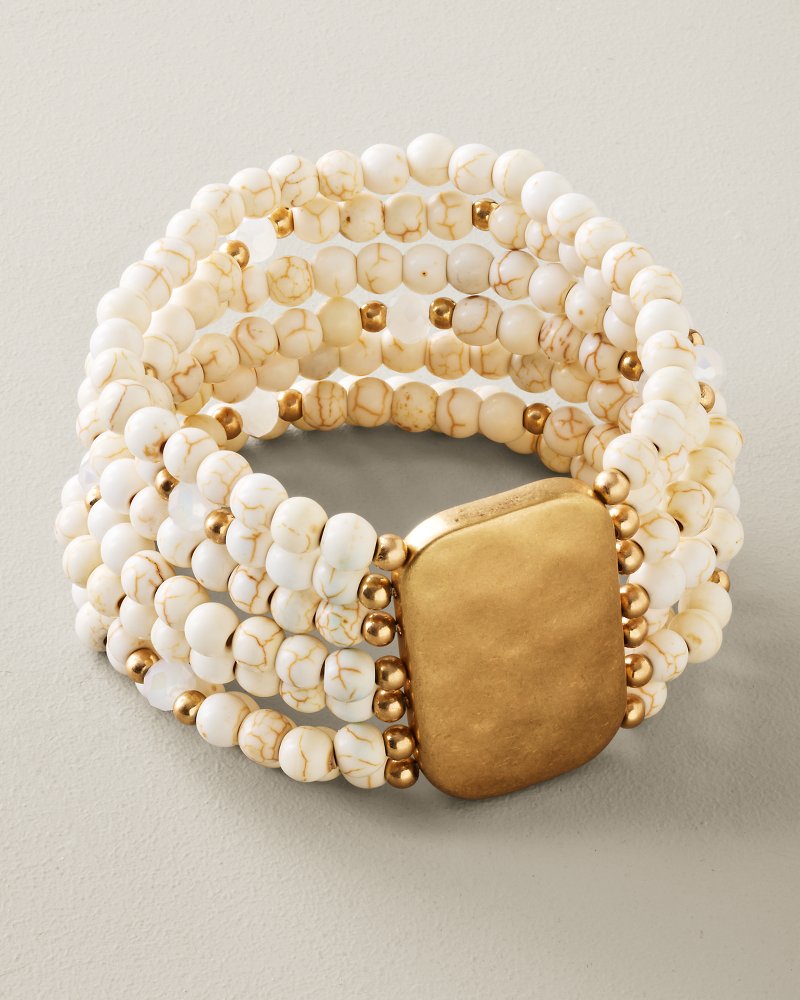 Harbor Glow Beaded Stretch Bracelet