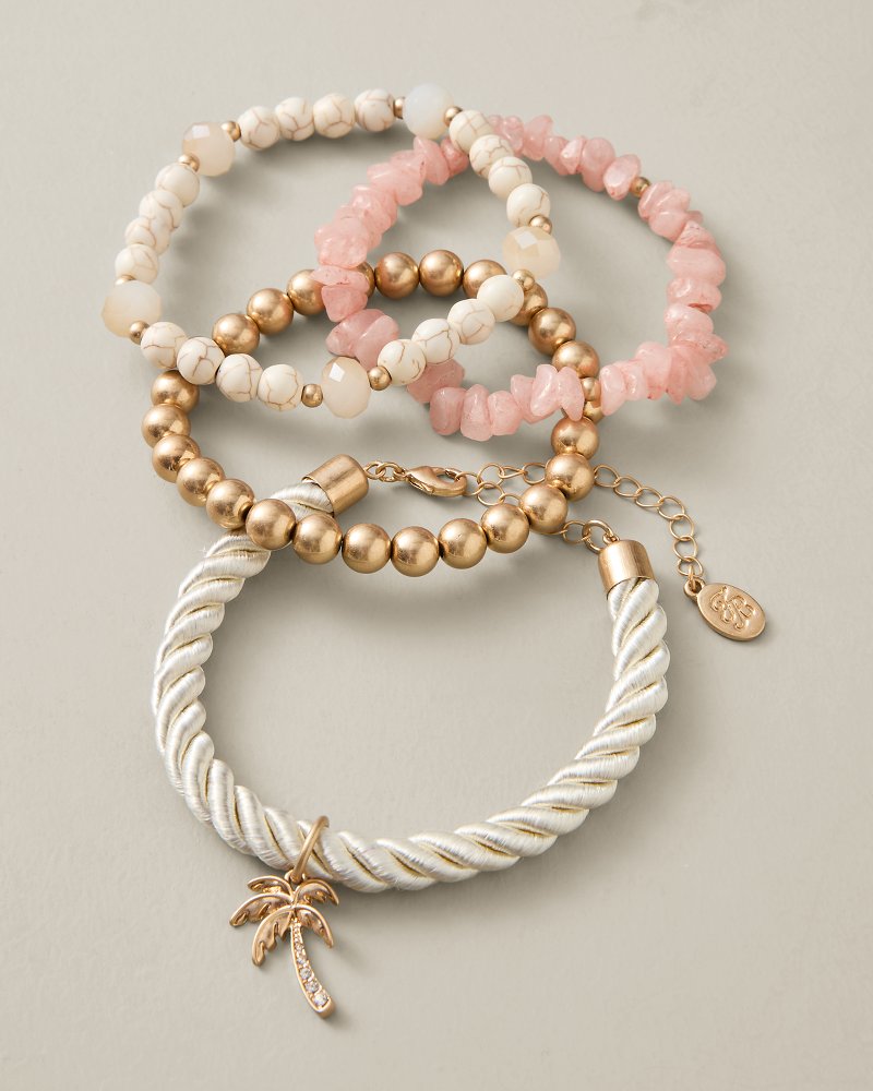 Sunset Tides Bead and Cord Bracelet Set