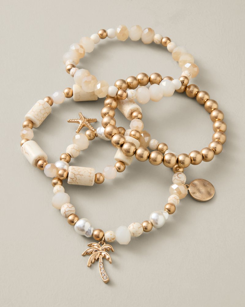 Sunset Tides Beaded Stretch Bracelet Set