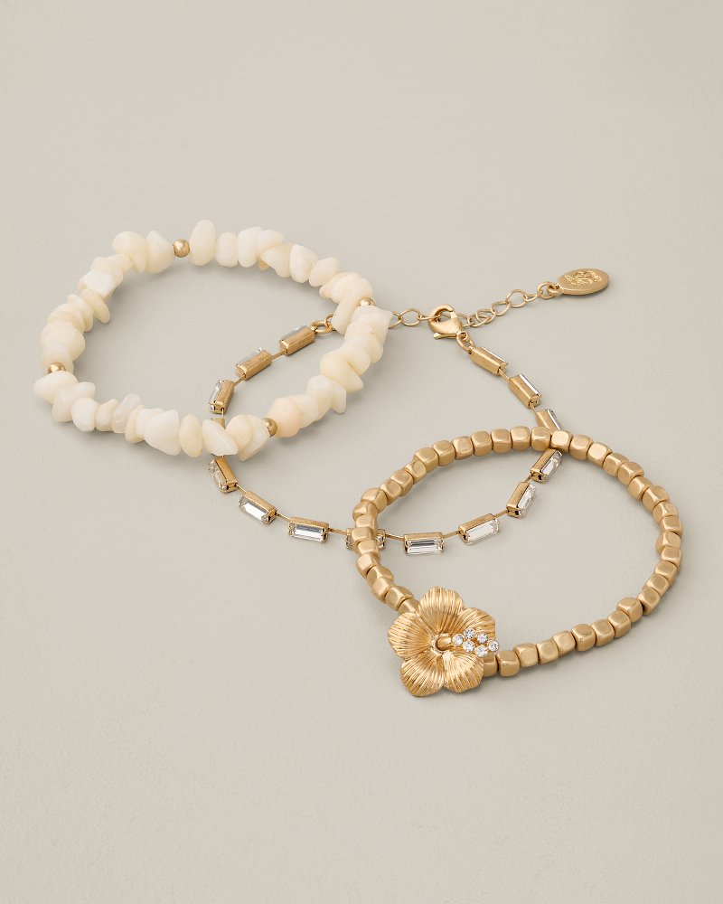 Marina Sol Hibiscus Stretch Bracelet Set