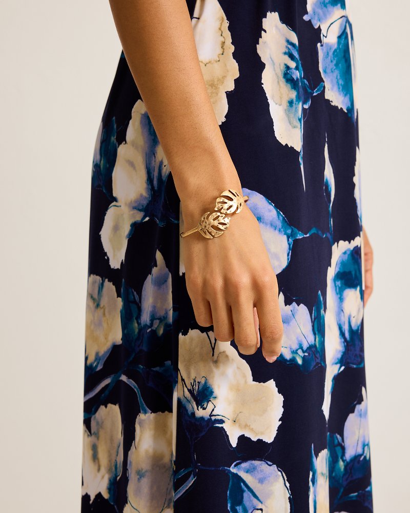 Coastal Fronds Monstera Cuff Bracelet