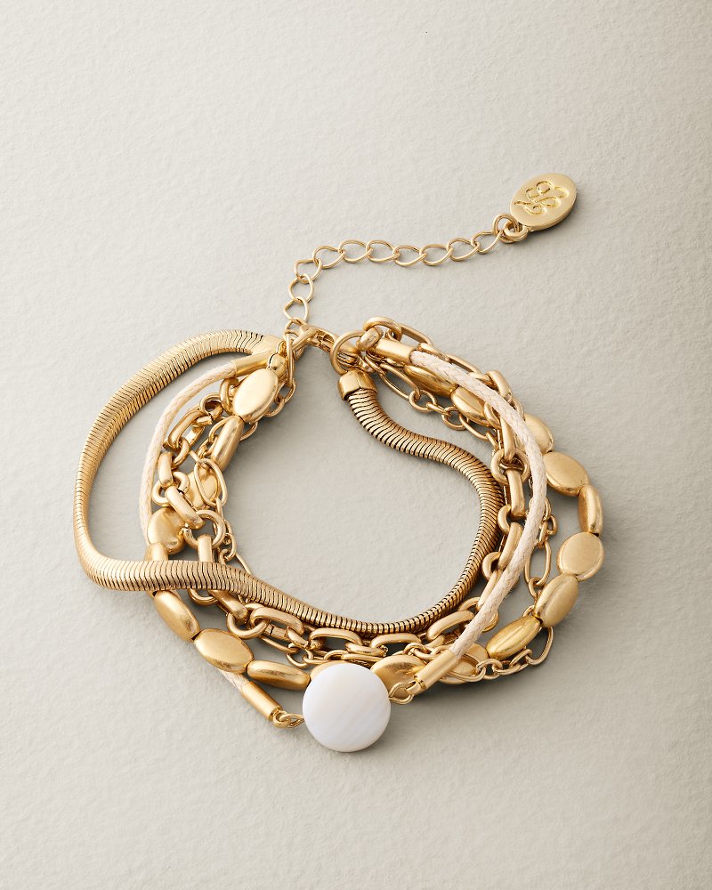 Terra Laguna Mother of Pearl Layered Bracelet
