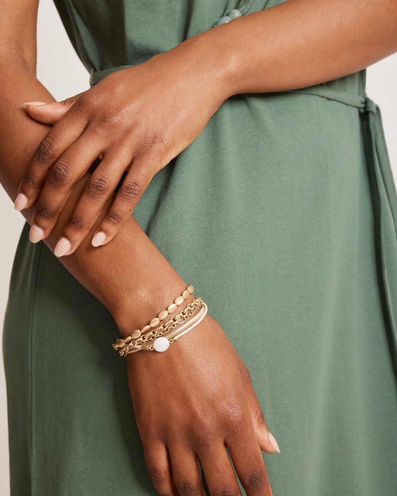 Terra Laguna Mother of Pearl Layered Bracelet