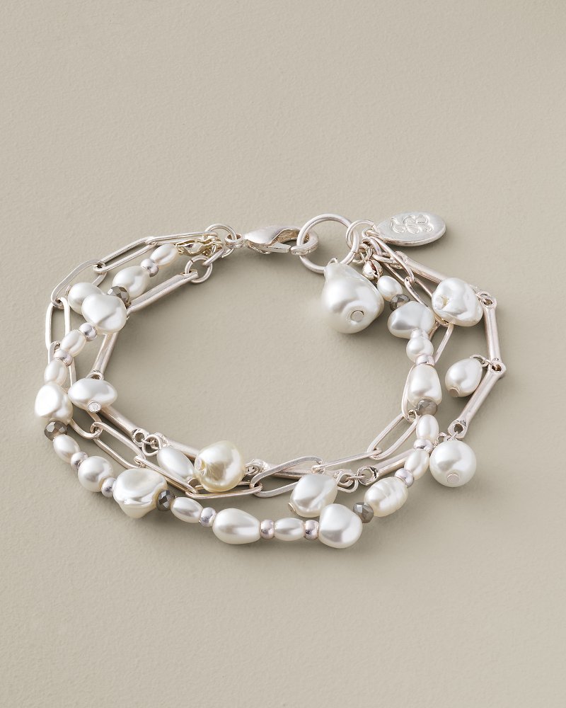 Coastal Heirloom Pearl Chain Bracelet Set
