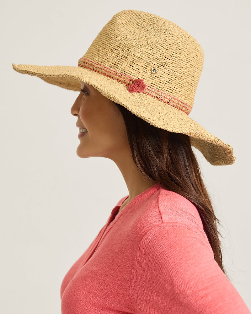 Bronte Raffia Packable Hat