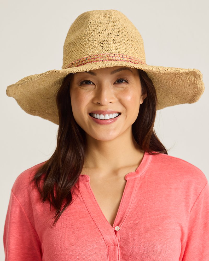 Bronte Raffia Packable Hat