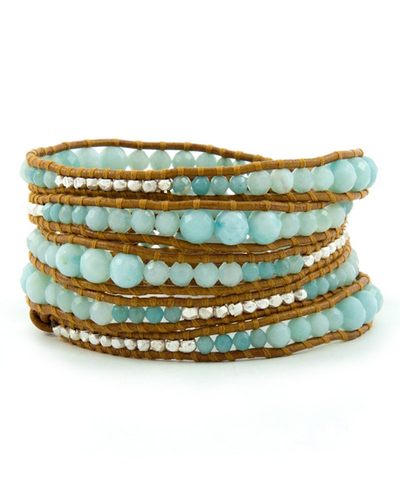 Chan Luu Amazonite Graduated Wrap Bracelet