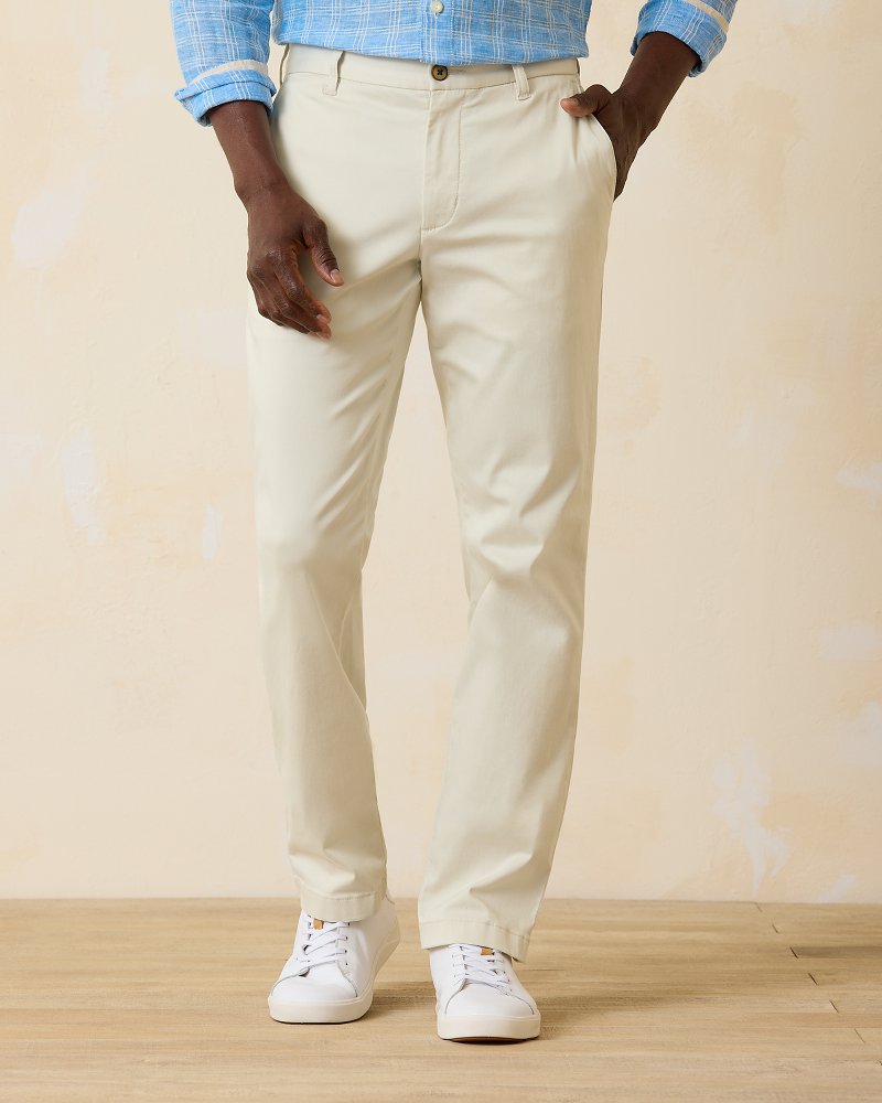 Boracay Flat-Front Chino Pants