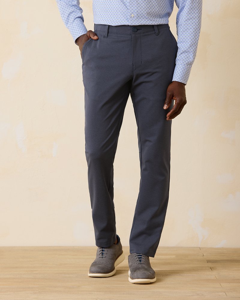 Stretch Pull On TAPERED-FIT Deck Pants For Tall Men in Navy