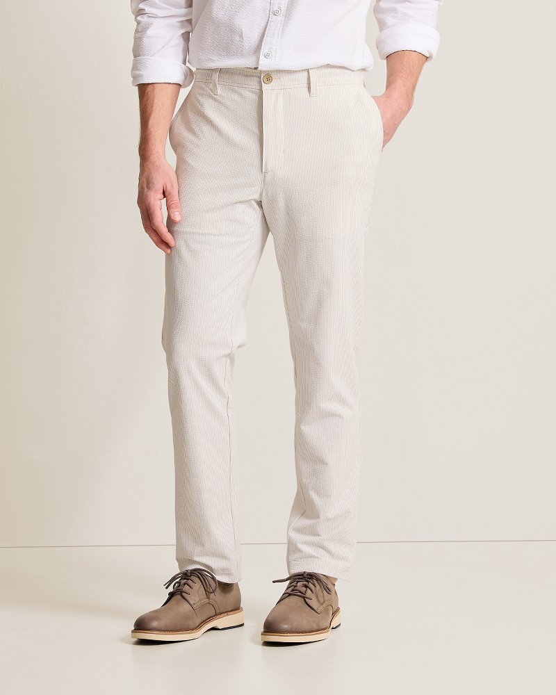 Big & Tall Nova Wave Stretch-Seersucker Sand Stripe Pants