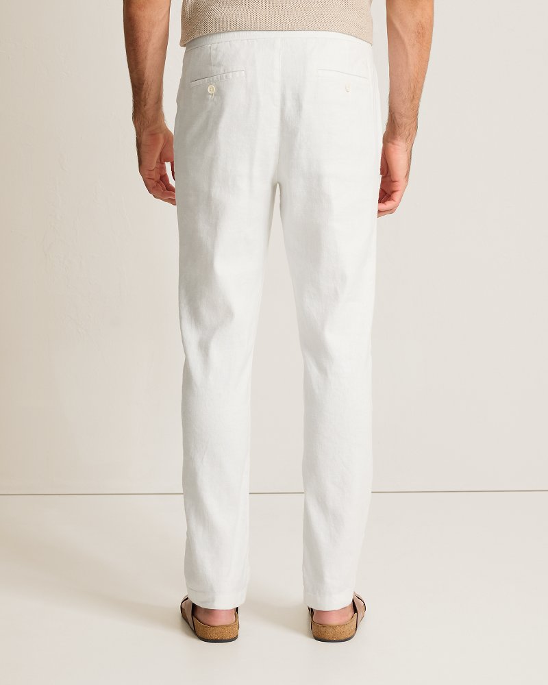 Big & Tall Beach Coast Stretch-Linen E-Waist Pants