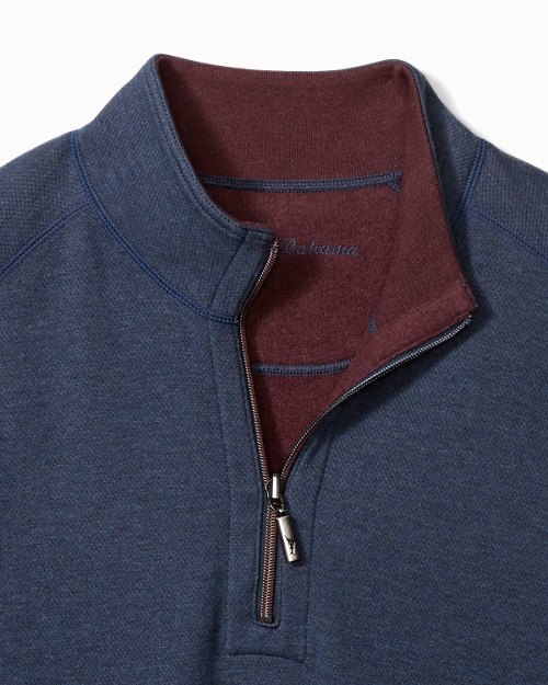 Big & Tall Flipshore Half-Zip Reversible Sweatshirt