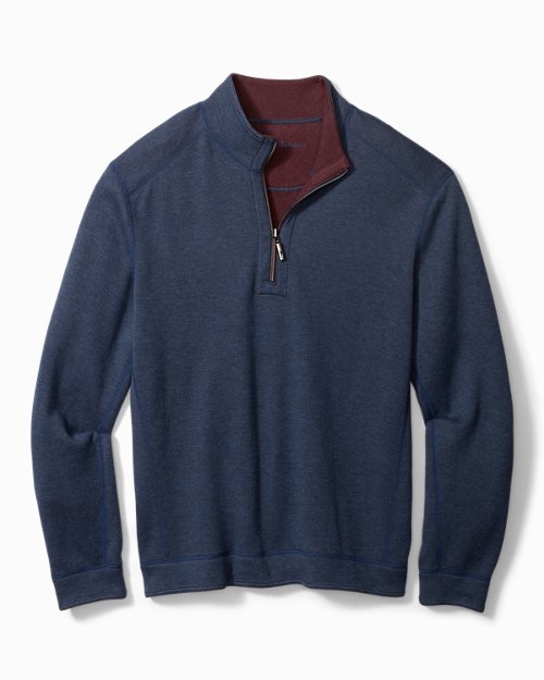 Big & Tall Flipshore Half-Zip Reversible Sweatshirt