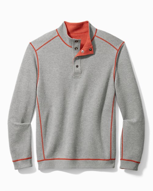 Big & Tall Flipshore Reversible Half-Snap Mock Sweatshirt