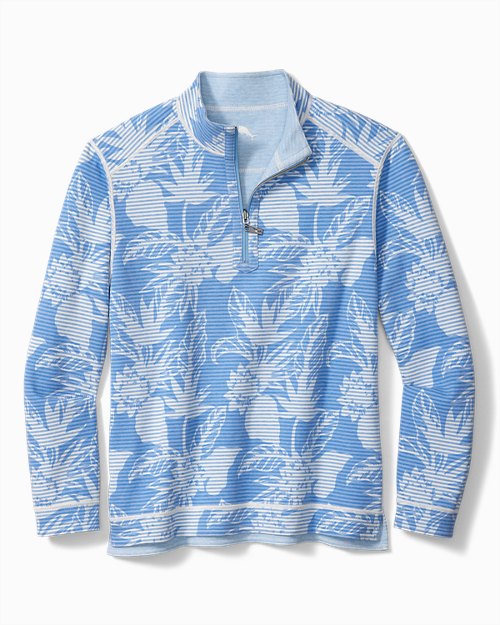 Big & Tall Costa Flora Reversible Half-Zip Sweatshirt