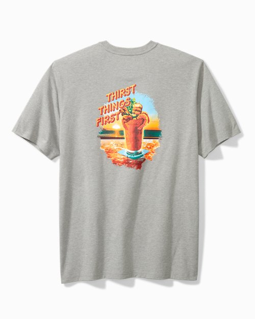 Big & Tall Thirst Things First Graphic Pocket T-Shirt