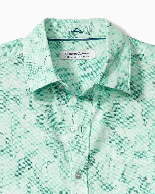 Big & Tall San Lucio Brushstroke Flora IslandZone® Stretch Short-Sleeve Shirt