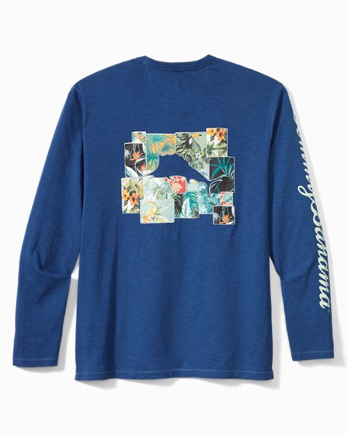 Big & Tall Patchwork in Paradise Lux Long-Sleeve T-Shirt