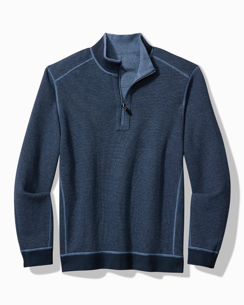 Big & Tall Flip Coast Half-Zip Reversible Sweatshirt