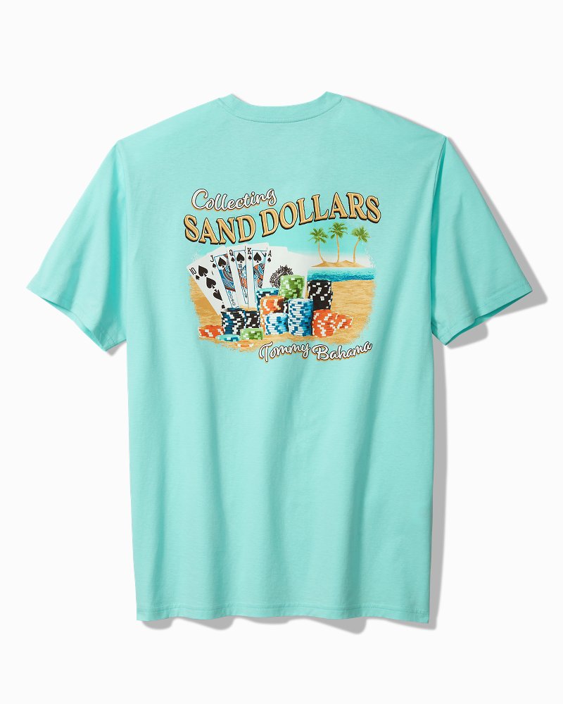 Big & Tall Collecting Sand Dollars Graphic Pocket T-Shirt