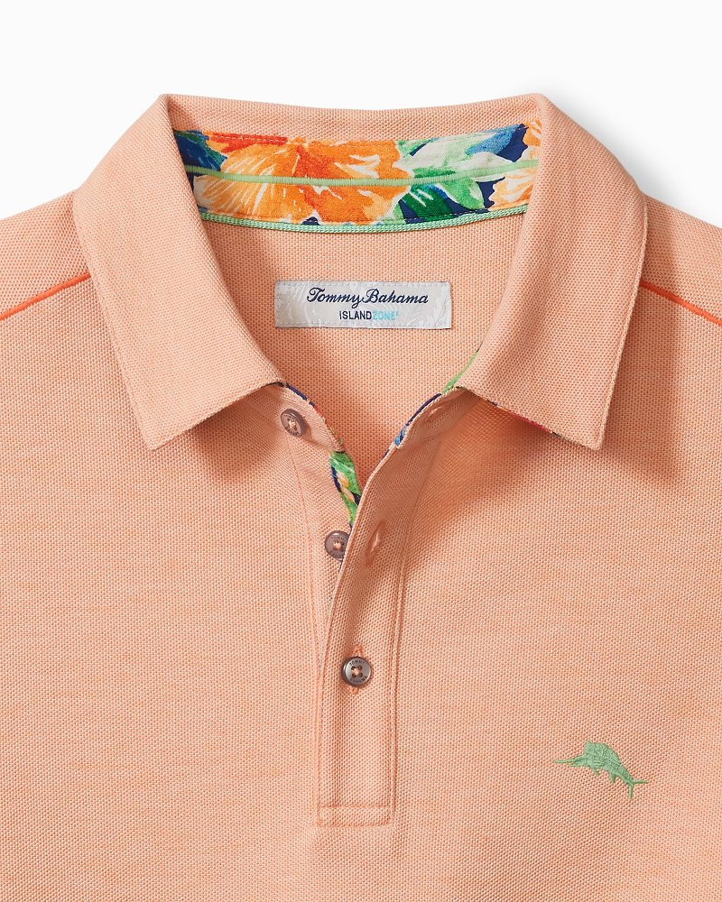 Tommy Bahama Tommy Bahama Shirt Mens Extra Large Orange Relaxed Fish Logo  Pocket Outdoor